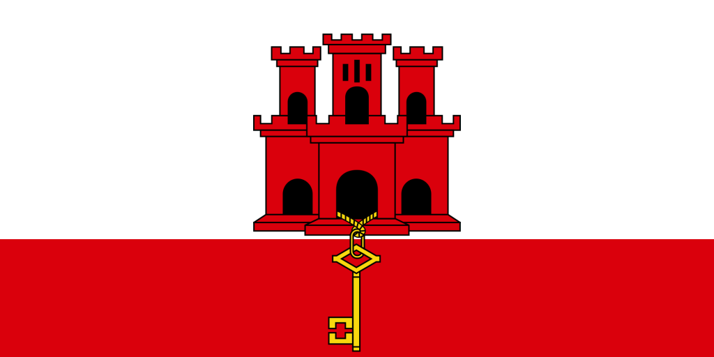 Quốc Kỳ Các Nước Nam Âu - Gibraltar