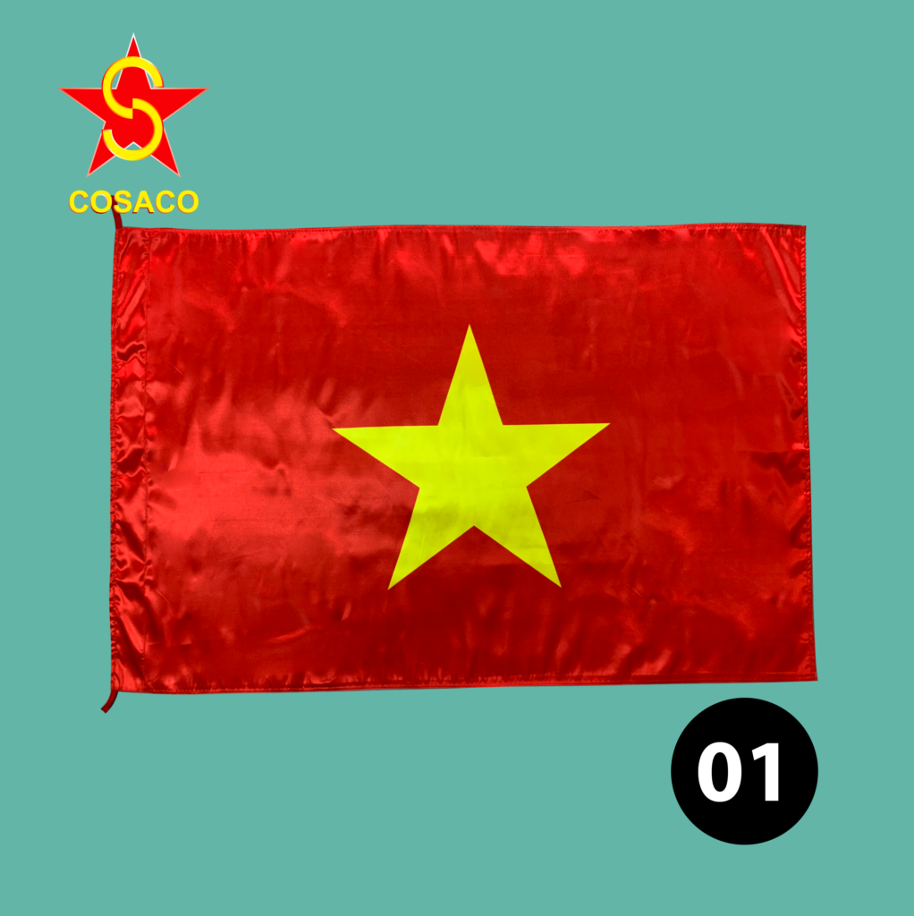 Cờ Việt Nam in vải phi bóng 