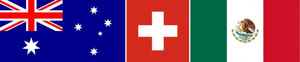 Một số cờ các nước không theo tỷ lệ 2:3 - Cờ Austraulia 1:2 - Cờ Thụy Sĩ 1:1 - Cờ Mexico 4:7