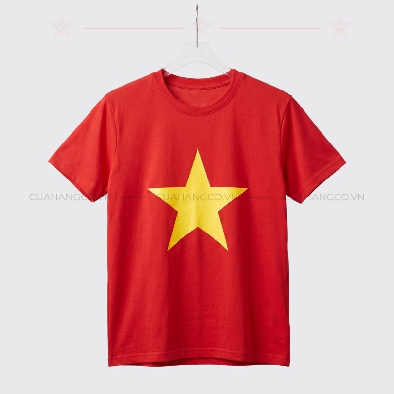 ao co do sao vang